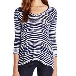 Splendid striped split back top